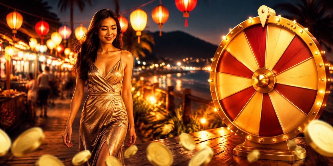 Người chơi tham gia vòng quay may mắn tại chợ đêm Sapa